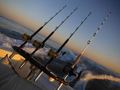 Fishing Rods Mounted on a Boat