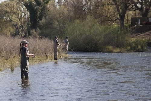 People Fishing in Waders