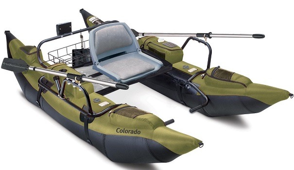 Classic Accessories Colorado inflatable pontoon boat with motor mount