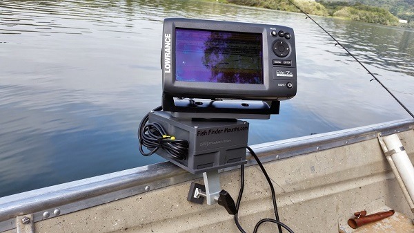 Fish finder on a boat.
