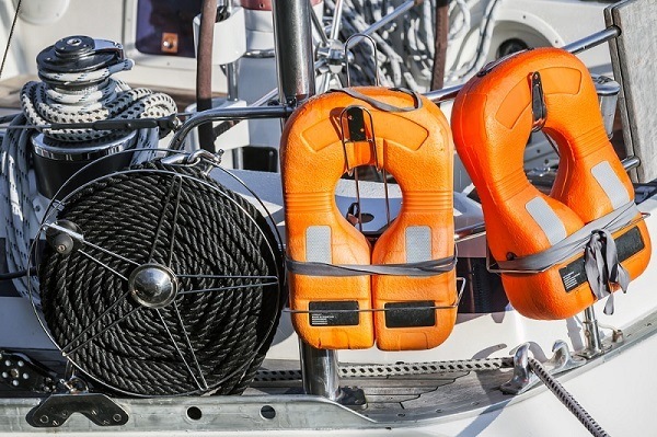 Safety equipment for a boat.